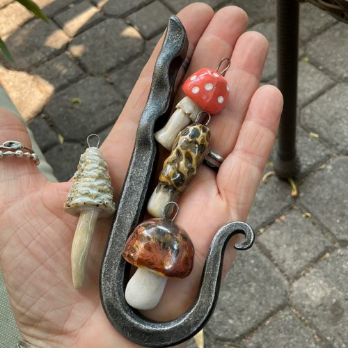 Hand Forged Broom Hanging Hooks