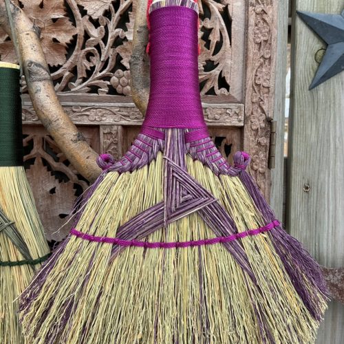 Brigid’s Horns in Purple Imbolc Hand Broom