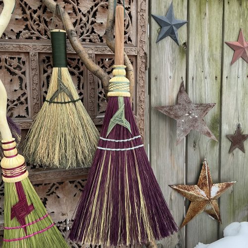 Purple & Teal Imbolc Hearth Broom