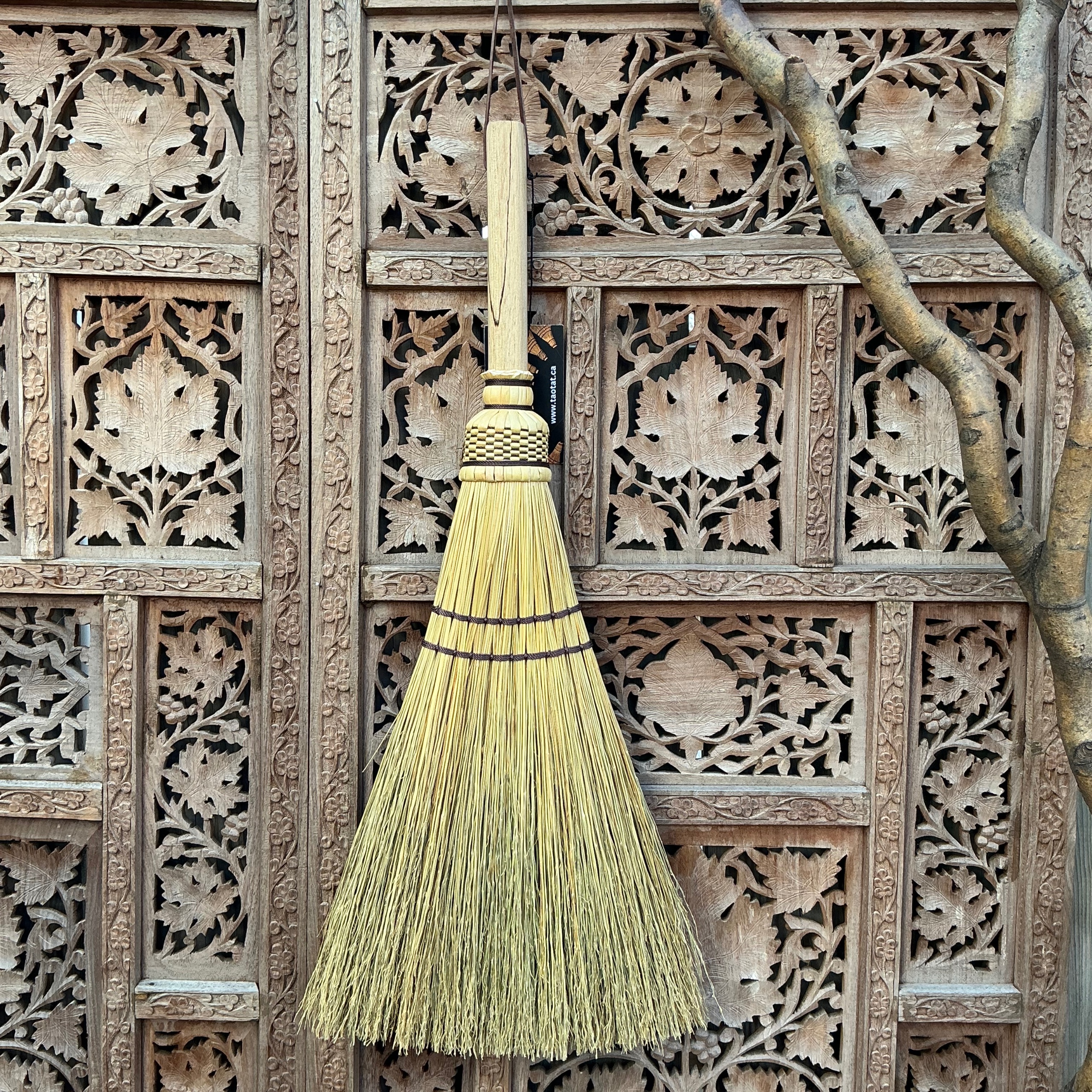 Hearth Broom Spalted Oak