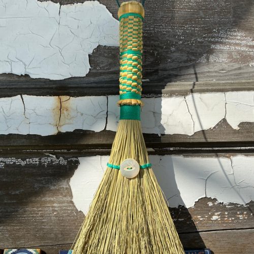 Woven Top Stitched Hand Broom