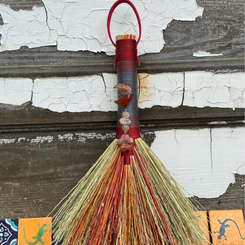 Beltane Flower Moon Hawks Tail hand broom